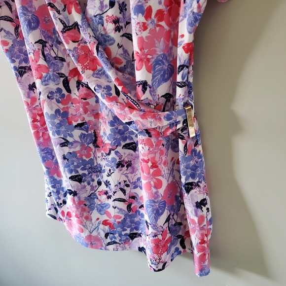 Charter Club XL Y2K Whimsigoth Romantic Butterfly Floral Surplice Knit Top - Picture 8 of 11